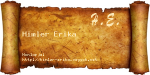 Himler Erika névjegykártya